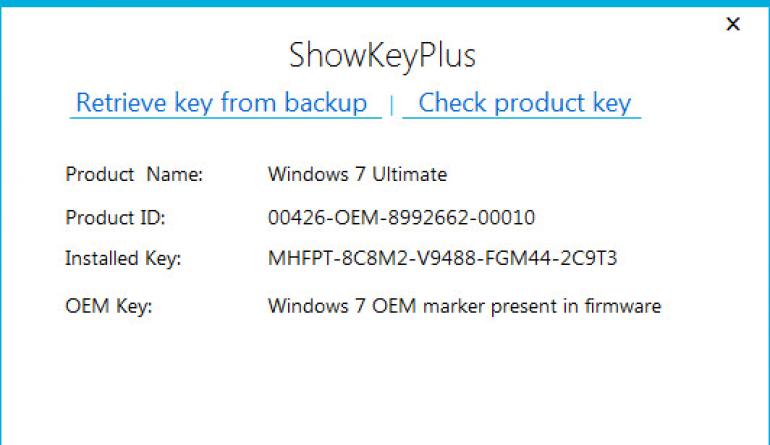 Как узнать ключ активации установленной на компьютере Windows Смотрим лицензионный ключ в ShowKeyPlus